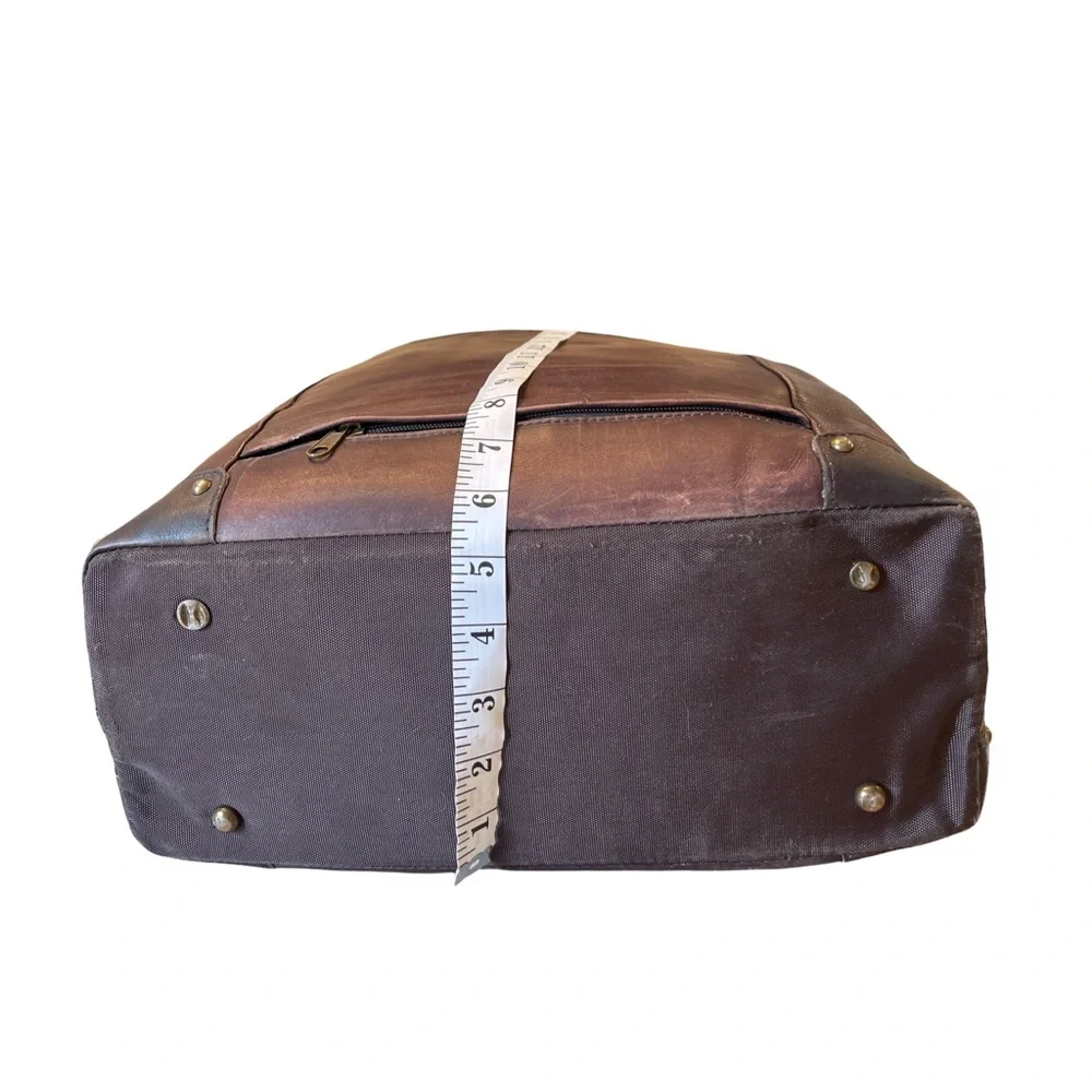 Solo New York Genuine Leather Laptop Tote Bag – Dark Brown